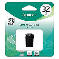 USB-накопитель Apacer AH116 32Gb USB Flash Drive 2.0 32 Гб Black PS, код: 8063007