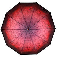 Женский зонт полуавтомат с принтом капель от Bellissimo антиветер бордовый М0627-1 CS, код: 8324052