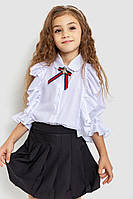 Блуза для девочек нарядная Белый 172R210 Ager (103018_792731) 134 UP, код: 8308646