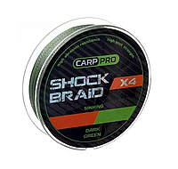 Шок-лідер Carp Pro Shock Braid PE X4 20lb 0.16мм 25м Dark Green (CP1618-4-25)