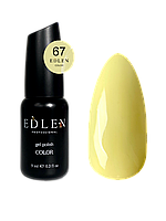 Гель-лак Edlen Color 9мл 067 пастельно-желтый
