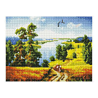 Алмазная мозаика Сельская дорога Rainbow Art EJ1404 40х30 см GT, код: 8262751