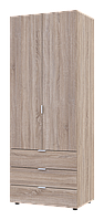 Распашной шкаф для одежды Гелар Doros Сонома 2 двери ДСП 77,5х49,5х203,4 (80737022) VK, код: 8037458