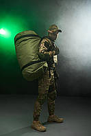 Большой тактический дорожный рюкзак баул пиксель, дорожный вещмешок для военных ЗСУ Хаки