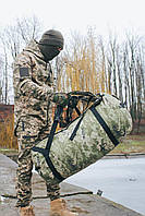 Тактична сумка баул піксель, міцний водовідштовхувальний дорожній військовий рюкзак
