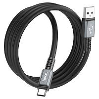 Кабель для зарядки hoco. X85 Strength USB на Type-C TPE 3A OD 6 мм 1 m Черный SC, код: 7809385