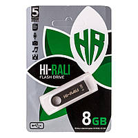 Флеш память Hi-Rali Shuttle USB 2.0 8GB Steel UT, код: 7698250