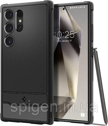 Чохол Spigen для Samsung Galaxy S24 Ultra - Rugged Armor, Matte Black (ACS07286), фото 1