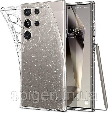 Чохол Spigen для Samsung Galaxy S24 Ultra - Liquid Crystal Glitter, Crystal Quartz (ACS07285), фото 1