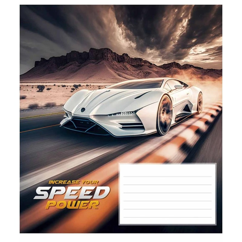 Зошит шкільний в лінію 24 аркуші Star, Speed power (5 видів), фото 1