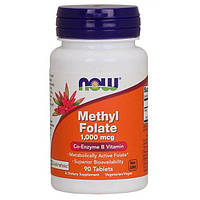 Фолиевая кислота NOW Foods Methyl Folate 1000 mcg 90 Tabs UD, код: 7518483