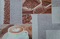 Обои на бумажной основе влагостойкие Шарм 105-06 Кофе декор серо-фиолетовые (0,53х10м.) EM, код: 7664061