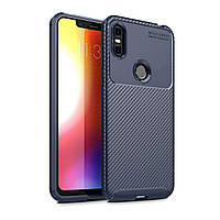 Чехол Carbon Case Motorola P30 Play Синий (hub_HIKk30707) TO, код: 1374133