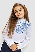 Блуза для девочек нарядная Бело-синий 172R025 Ager (103008_792645) 146 UP, код: 8321284