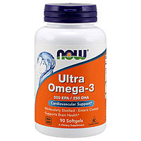 Ультра Омега-3 Now Foods Ultra Omega-3 90 желатиновых капсул (NF1661) VK, код: 1826718