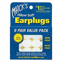 Беруши MACKS Pillow Soft силиконовые белые для взрослых 6 пар DL, код: 6870387