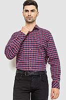 Рубашка мужская в клетку байковая красно-синий 214R115-35-195 Ager S GT, код: 8385948
