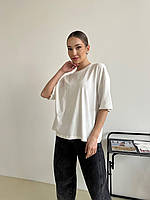 Женская базовая футболка в стиле Zara S, M, L, XL хлопок
