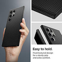 Чохол Spigen для Samsung Galaxy S24 Ultra - Liquid Air, Matte Black (ACS07287), фото 4