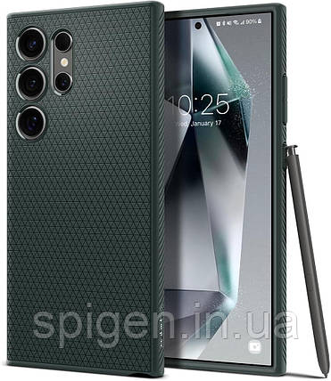 Чохол Spigen для Samsung Galaxy S24 Ultra - Liquid Air, Abyss Green (ACS07288), фото 1