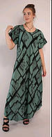 Жіноче легке штапельне плаття-сарафан з коротким рукавом розміром XL-4XL(50-56)