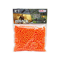 Пластиковые пульки шарики для детского оружия Colorplast 1-153 6 мм 500 шт Оранжевый PZ, код: 8031306