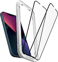 Захисне скло Spigen для iPhone 16e / 14 / 13 / 13 Pro - Glas.tR AlignMaster (2 шт), Black (AGL03387), фото 3