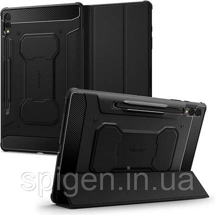 Чохол Spigen для Samsung Galaxy Tab S9 Plus (12.4") - Rugged Armor PRO, Black (ACS06539), фото 1