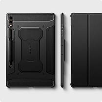 Чохол Spigen для Samsung Galaxy Tab S9 Plus (12.4") - Rugged Armor PRO, Black (ACS06539), фото 3
