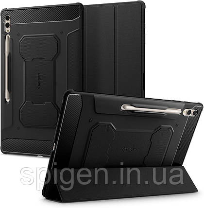 Чохол Spigen для Samsung Galaxy Tab S9 Ultra (14.6 Inch) - Rugged Armor PRO, Black (ACS06538), фото 1