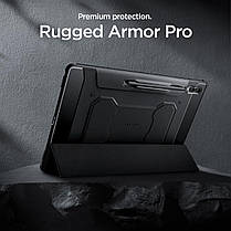 Чохол Spigen для Samsung Galaxy Tab S9 Ultra (14.6 Inch) - Rugged Armor PRO, Black (ACS06538), фото 3