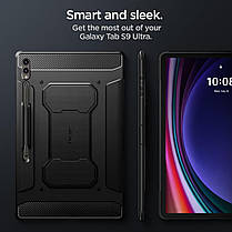 Чохол Spigen для Samsung Galaxy Tab S9 Ultra (14.6 Inch) - Rugged Armor PRO, Black (ACS06538), фото 6