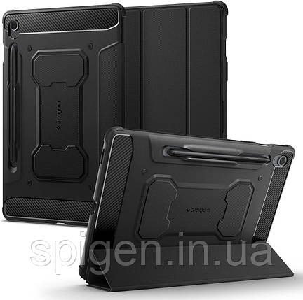Чохол Spigen для Samsung Galaxy Tab S9 FE (10.9") - Rugged Armor PRO, Black (ACS06857), фото 1