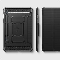 Чохол Spigen для Samsung Galaxy Tab S9 FE (10.9") - Rugged Armor PRO, Black (ACS06857), фото 4