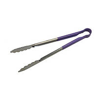 Щипцы WINCO с пластиковой ручкой гипоаллергенные 30 см Фиолетовые (00664) VK, код: 2638408