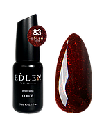 Гель-лак Edlen Color 9мл 083 бордовый с мелким шиммером