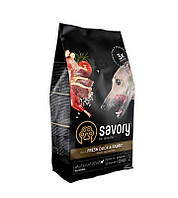 Сухой корм для собак всех пород Savory со свежим мясом утки и кроликом 3 кг (4820232630174) SB, код: 7568177