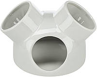 Домик для грызунов Trixie керамический с тремя вxодами 16x12 см Коричневый (4047974613641) NX, код: 7573657