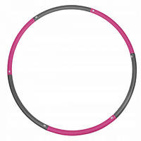 Складной массажный обруч RIAS M-73 Pink-Grey (3_00428) QT, код: 7545385