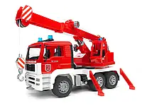 Игрушка Bruder Пожарная машина автокран MAN с модулем со световыми и звуковыми эффектами