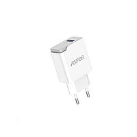 Сетевое зарядное устройство Aspor A827 IQ (USB 2.4A)- белый QT, код: 8372463