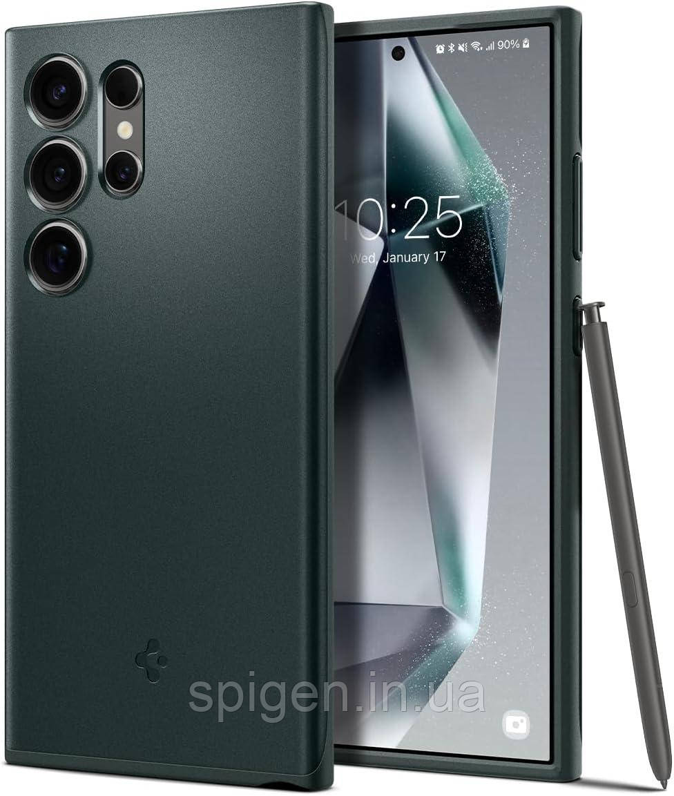 Чохол Spigen для Samsung Galaxy S24 Ultra - Thin Fit, Abyss Green (ACS07282)