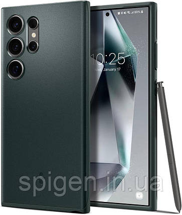 Чохол Spigen для Samsung Galaxy S24 Ultra - Thin Fit, Abyss Green (ACS07282), фото 1