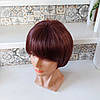 Перука пишна каре каскад із термоволосся яскраво-каштановий RG 2025-33А, фото 5