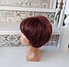 Перука пишна каре каскад із термоволосся яскраво-каштановий RG 2025-33А, фото 3
