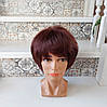 Перука пишна каре каскад із термоволосся яскраво-каштановий RG 2025-33А, фото 2