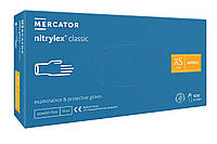 Перчатки нитриловые Mercator Medical Nitrylex Classic XS Синие 100 шт (00-00000095) QT, код: 8246356