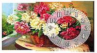 Настенные часы на холсте Декор Карпаты K-178 Корзинка Гербер (BDgH51188) HH, код: 1224685