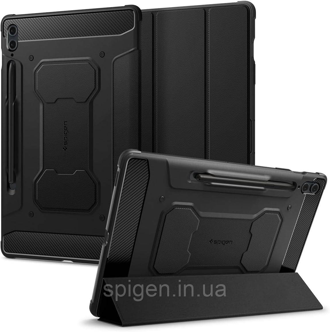 Чохол Spigen для Samsung Galaxy Tab S9 FE+ Plus (12.4") - Rugged Armor PRO, Black (ACS06856)