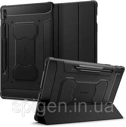 Чохол Spigen для Samsung Galaxy Tab S9 FE+ Plus (12.4") - Rugged Armor PRO, Black (ACS06856), фото 1